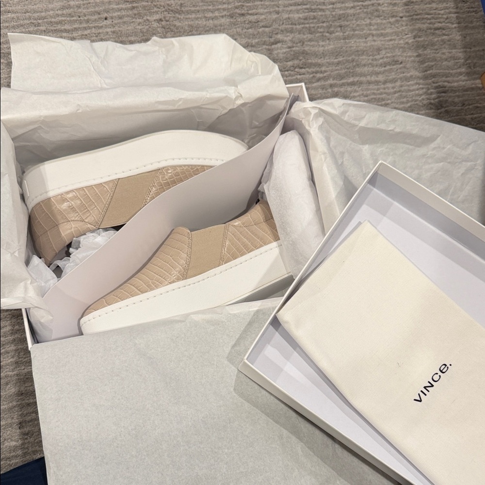Vince Cream Platform Sneakers